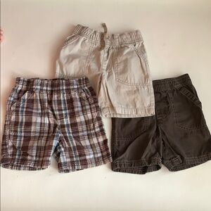 Jumping Bean Casual Boy Shorts Set - Beige, Brown, Brown Plaid 2T
